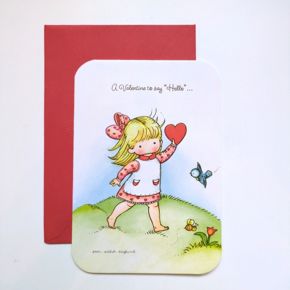 Vtg 1969 Valentine's Day Greeting Card Joan Walsh Anglund Art Hallmark‎ Unsigned